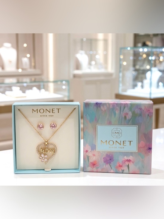 Monet Jewelry - Monet Mom Earring & Necklace Gift Set-NEW